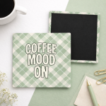 Fridge Magnet Kulkas Square Quetos Coffee Spring Pastel Green Pattern Fridge Magnet Kulkas Square Quetos Coffee Spring Pastel Green Pattern
